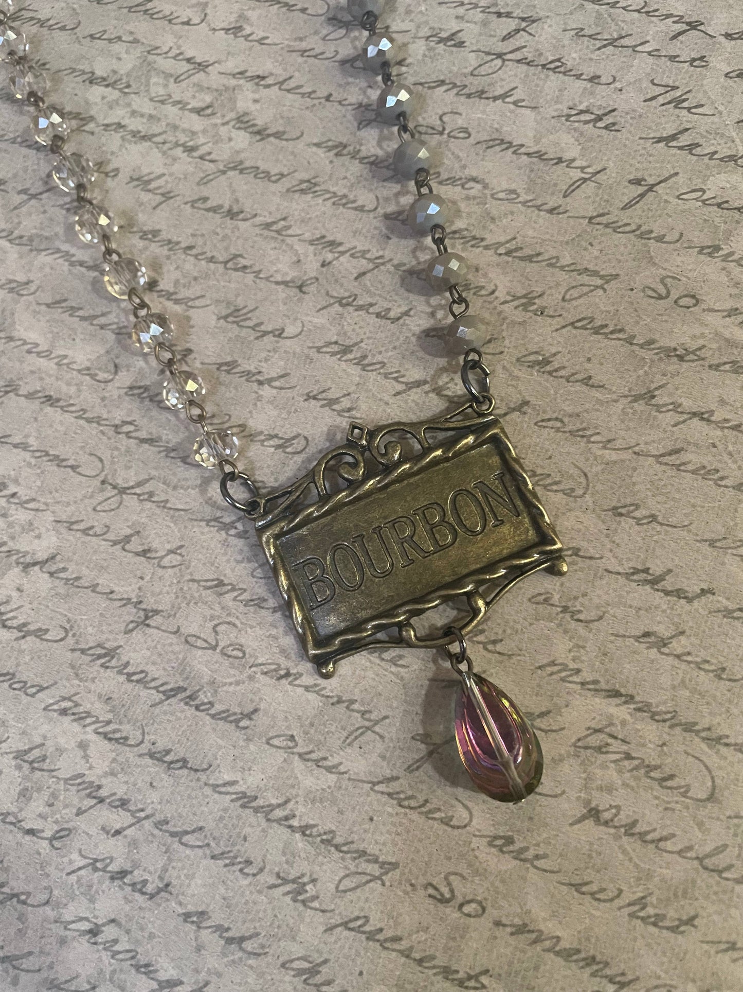 Antique Brass Bourbon Necklace