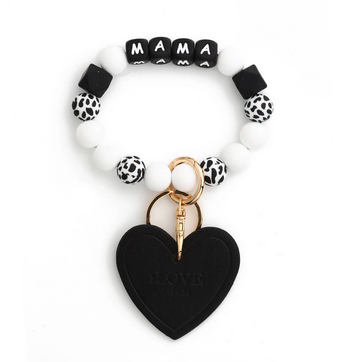 Mama BRACELET SILICONE BEAD KEYCHAIN