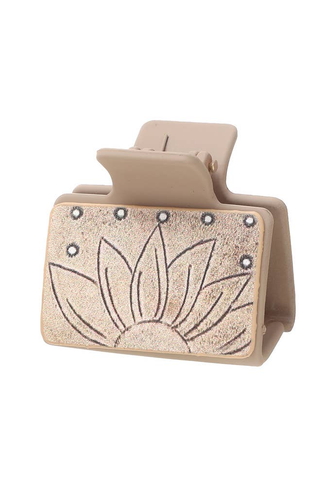 Western Print PU Claw Clip