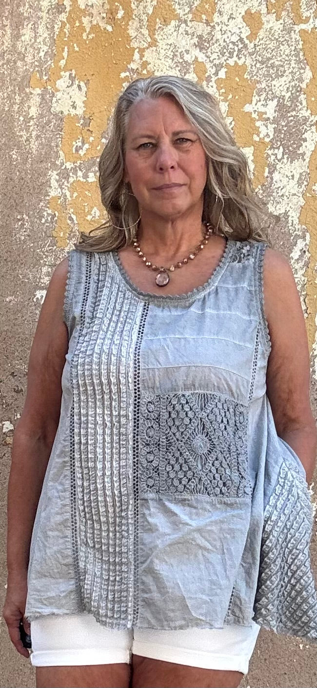 Grey Lace Cami