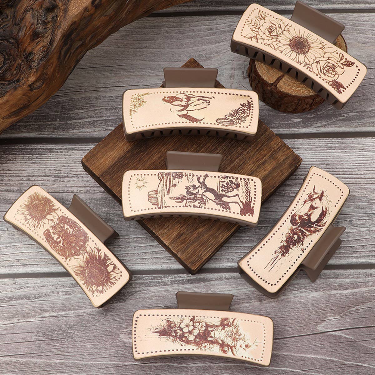 WESTERN STYLE DAILY LEATHER HAIR CLAW CLIp