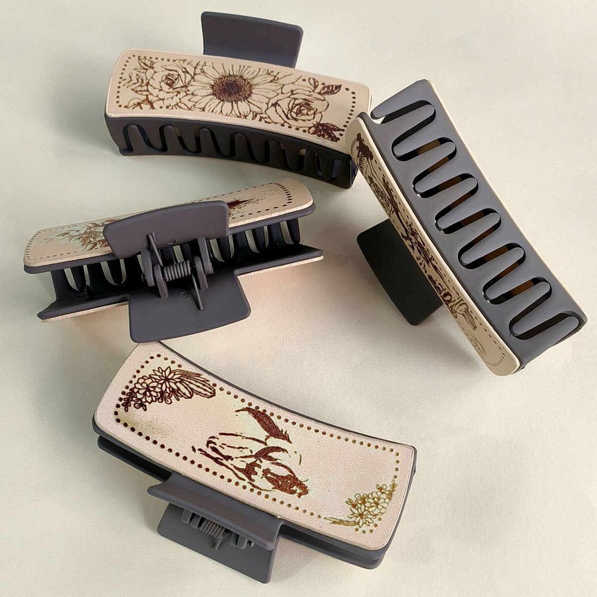WESTERN STYLE DAILY LEATHER HAIR CLAW CLIp