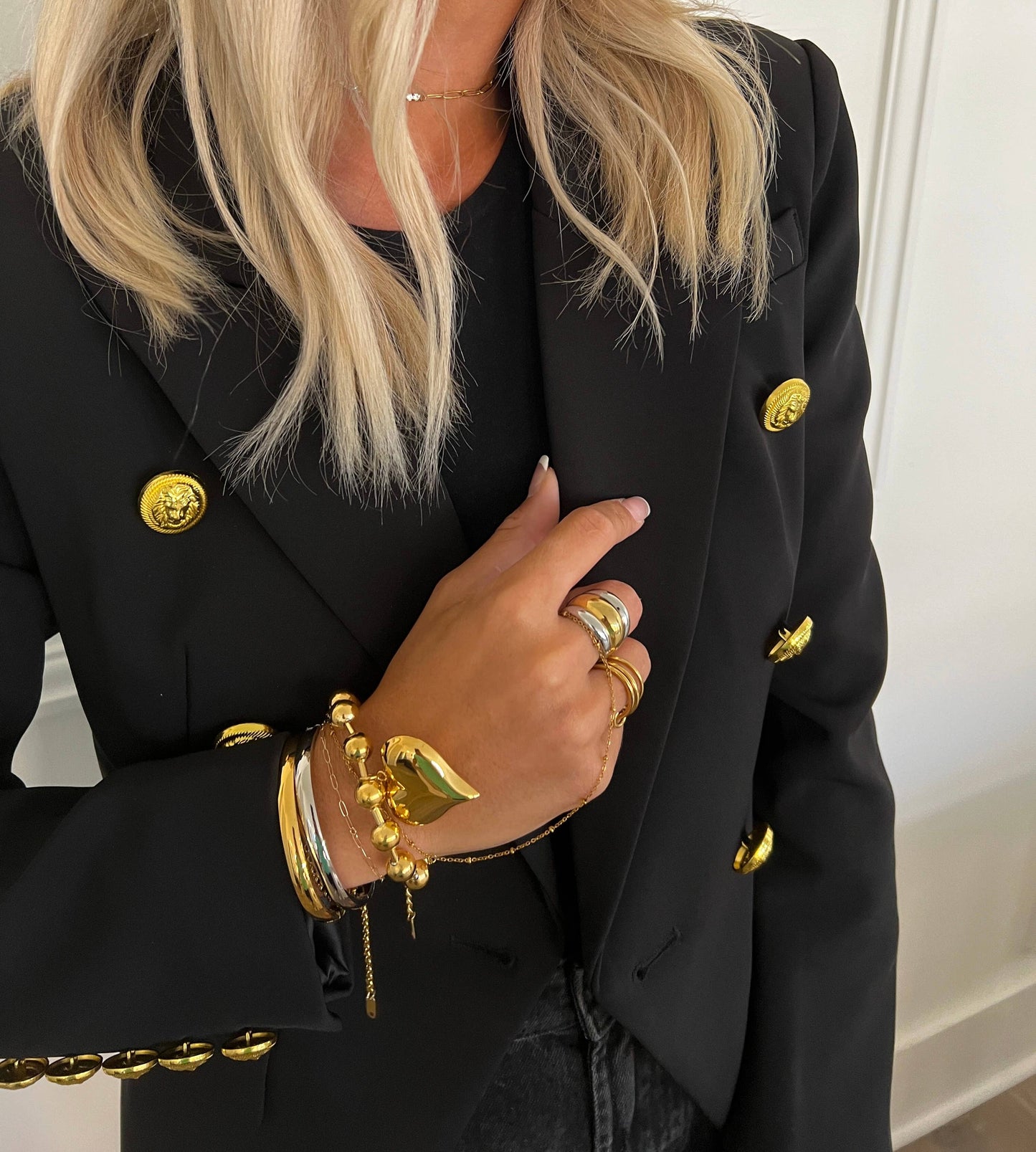 BUBBLE HEART BRACELET GOLD