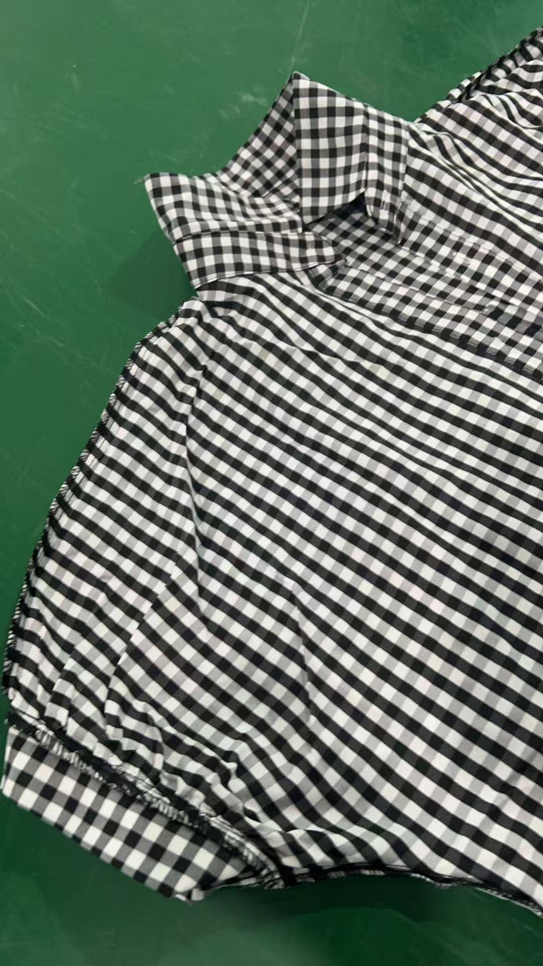Plaid Print Button Up Oversize Blouse Shirt BBSP045