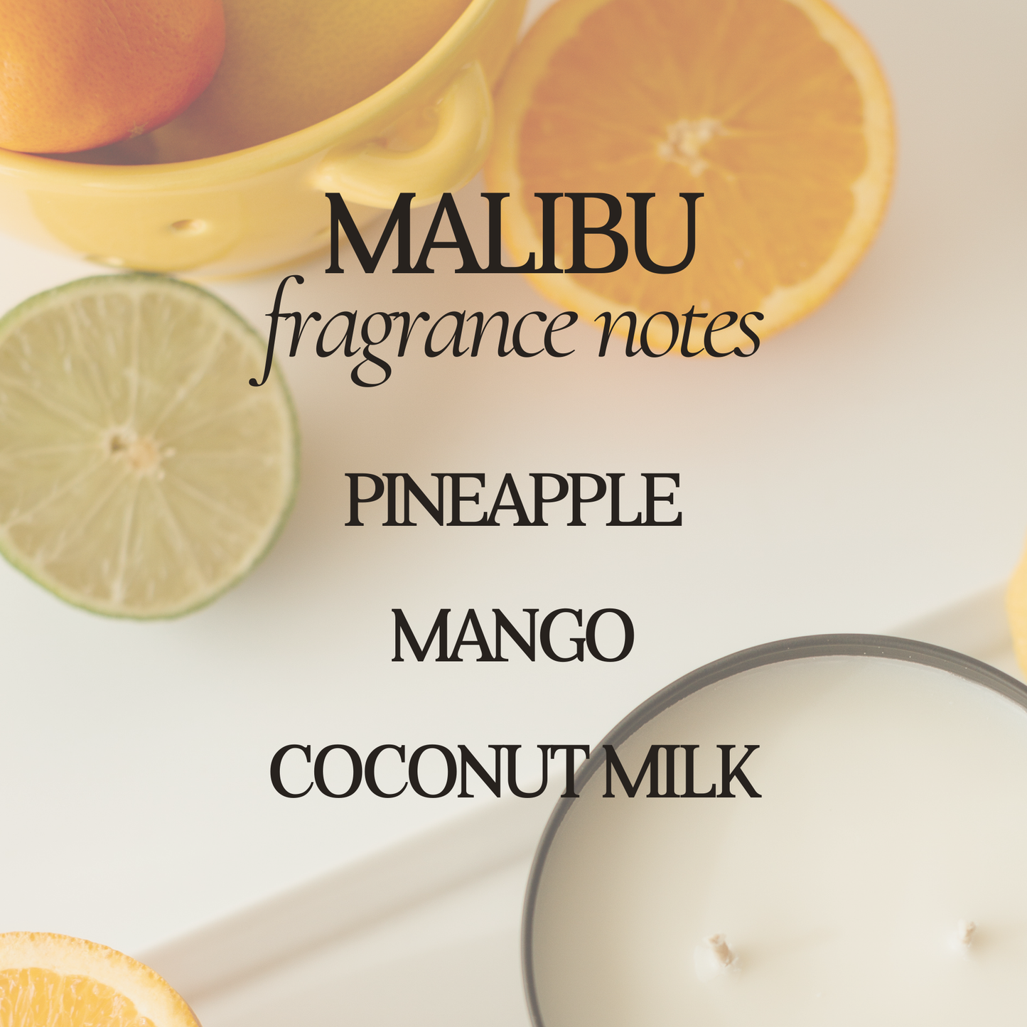 Malibu 12 oz Soy Candle - Home Decor - Mango & Coconut