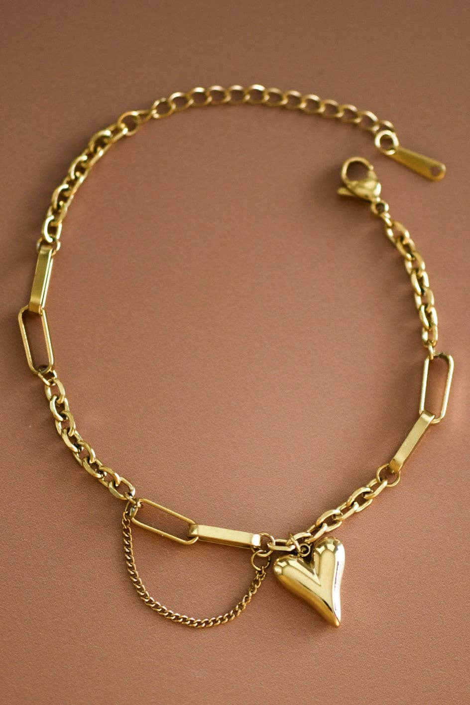 18K Gold Plated Waterproof Stainless Steel Chain Bracelet - 7432