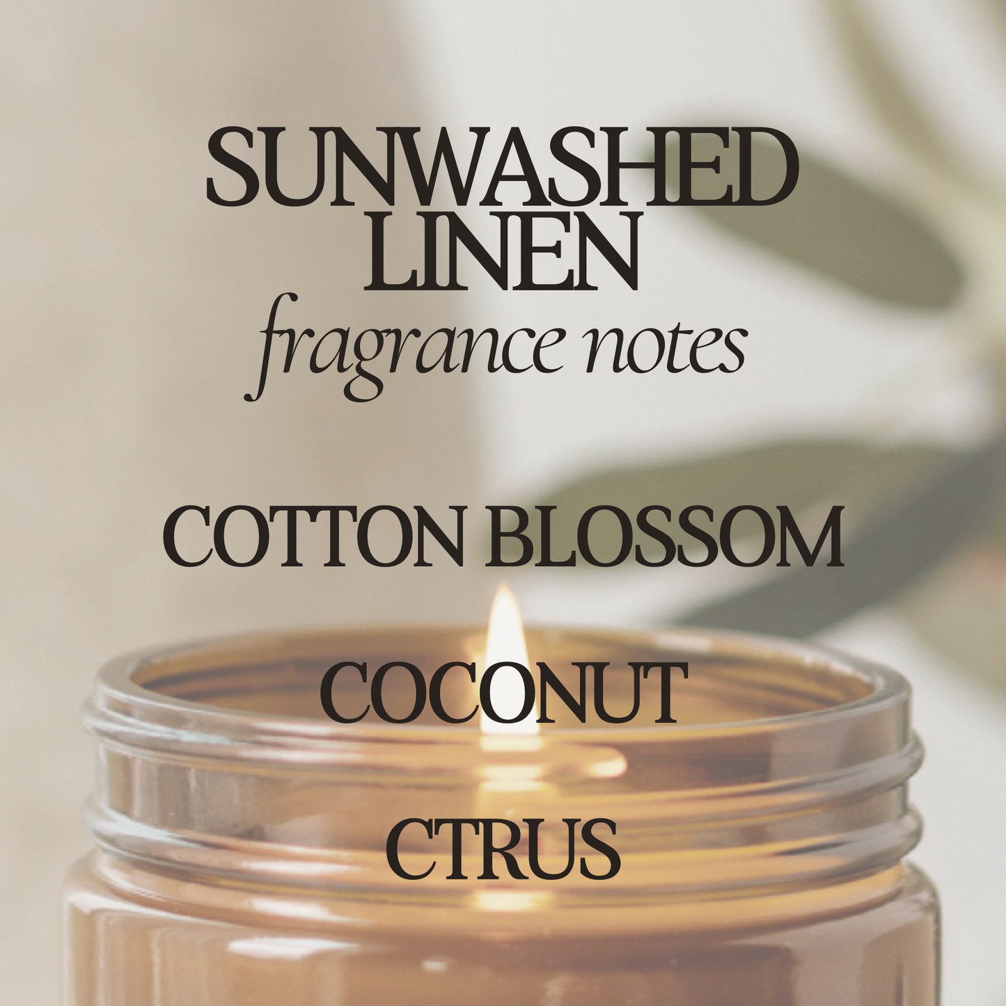 Sunwashed Linen 9 oz Soy Candle - Spring Home Decor & Gifts