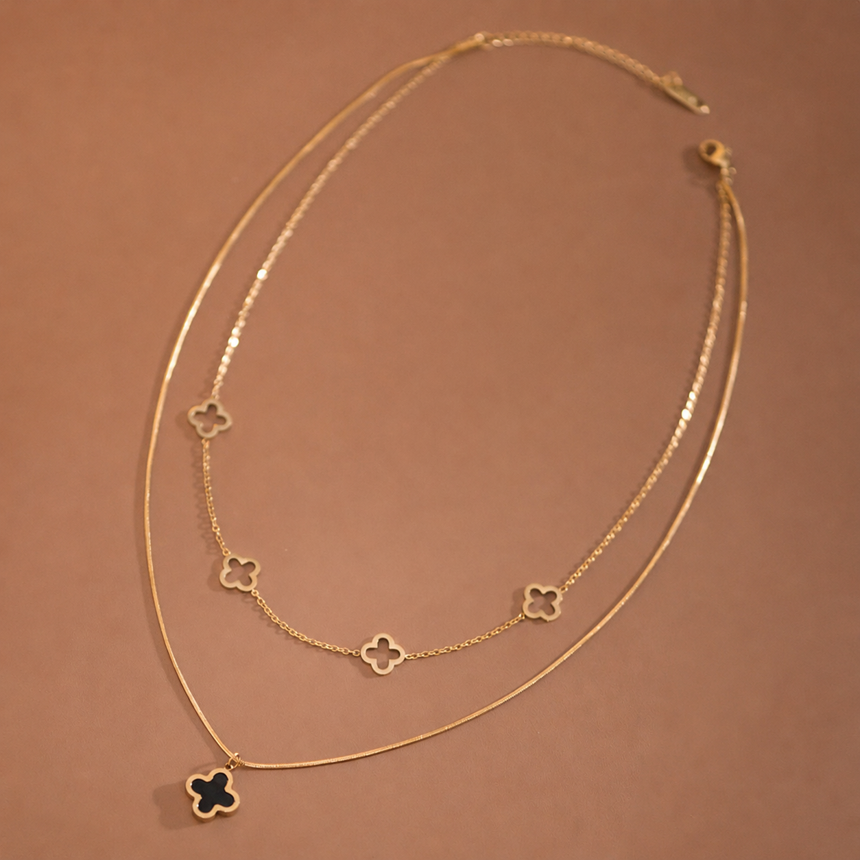 18K Gold PVD Plated Waterproof Stainless Steel Chain Necklace - 7759