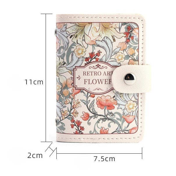 Vintage Floral Leather Card Cases DP25C653