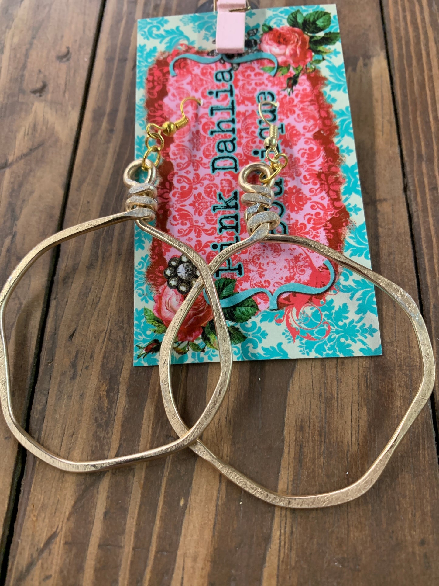 Circle dangle earrings