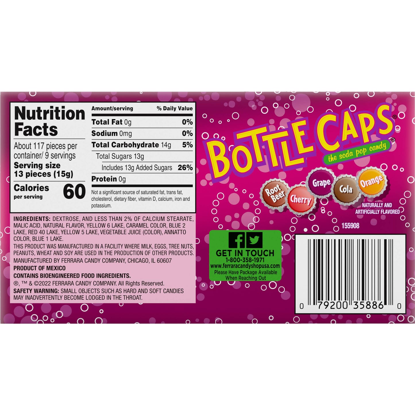 Bottle Caps 5oz Theater box