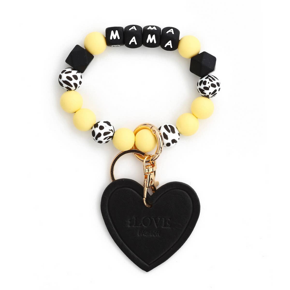 Mama BRACELET SILICONE BEAD KEYCHAIN