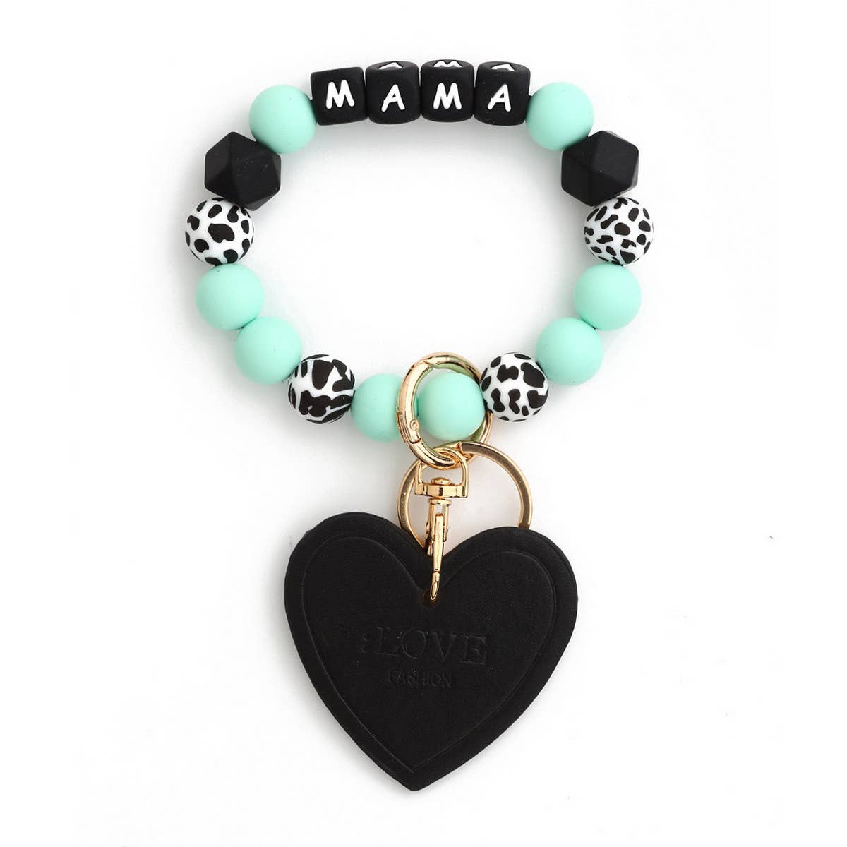 Mama BRACELET SILICONE BEAD KEYCHAIN