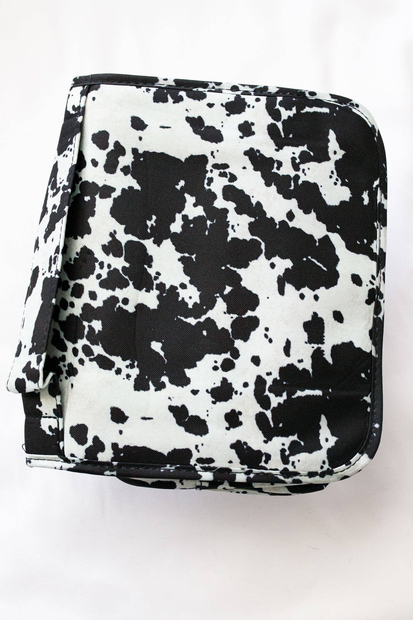 Black Cowhide Shower Tote