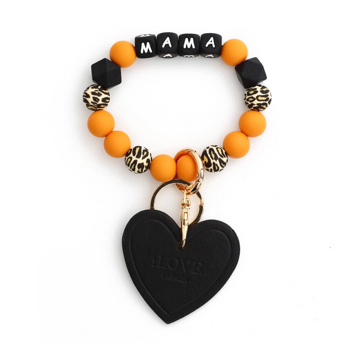 Mama BRACELET SILICONE BEAD KEYCHAIN