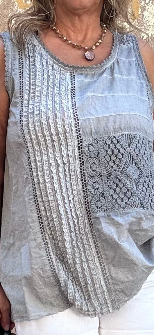 Grey Lace Cami
