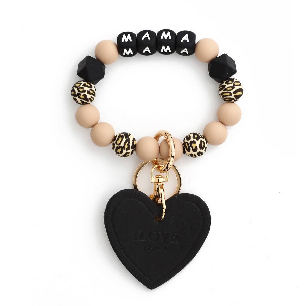 Mama BRACELET SILICONE BEAD KEYCHAIN