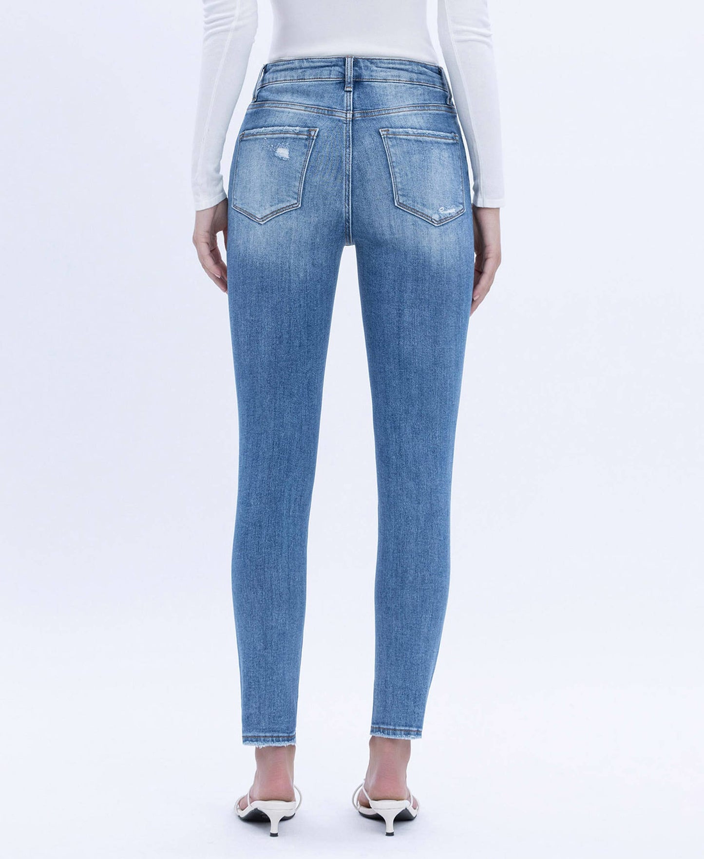 Lovervet HIGH RISE DISTRESSED CROP SKINNY JEANS LV1066