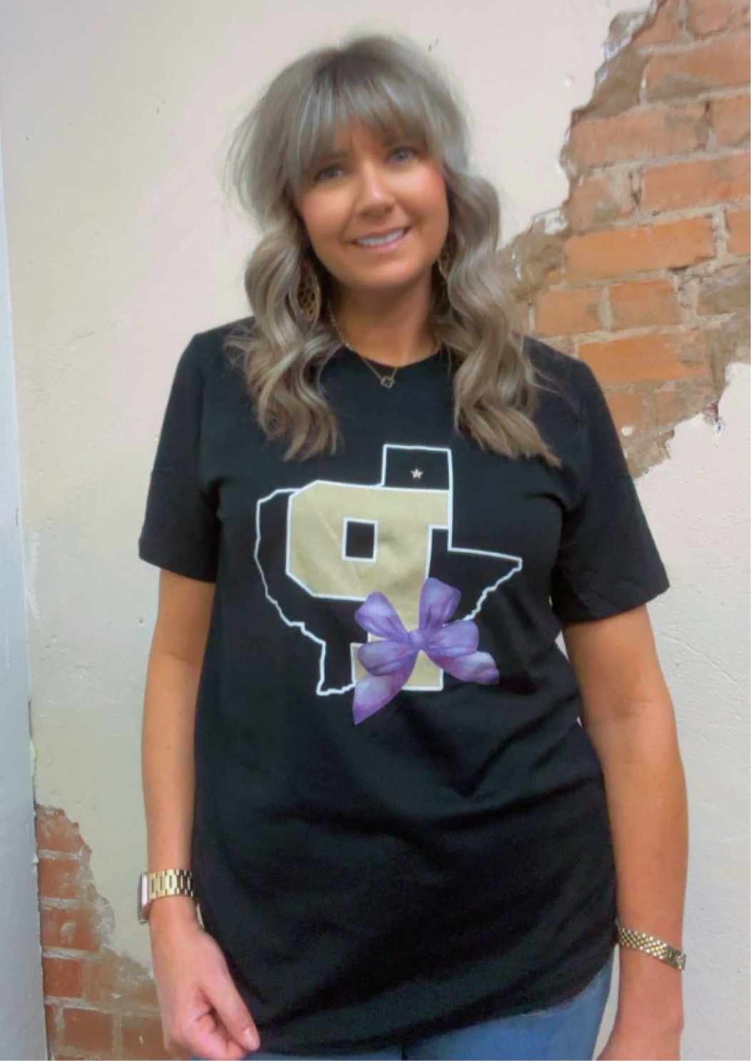 Coquette Texas H Bow Graphic T-Shirt