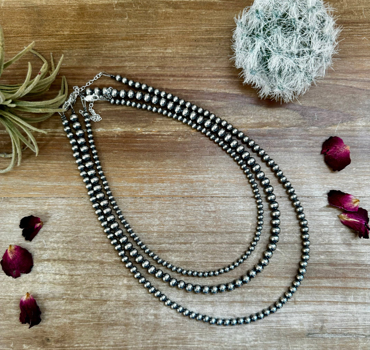 Build it Sterling Silver Pearls Necklace 4-5-6-8-10-12 mm
