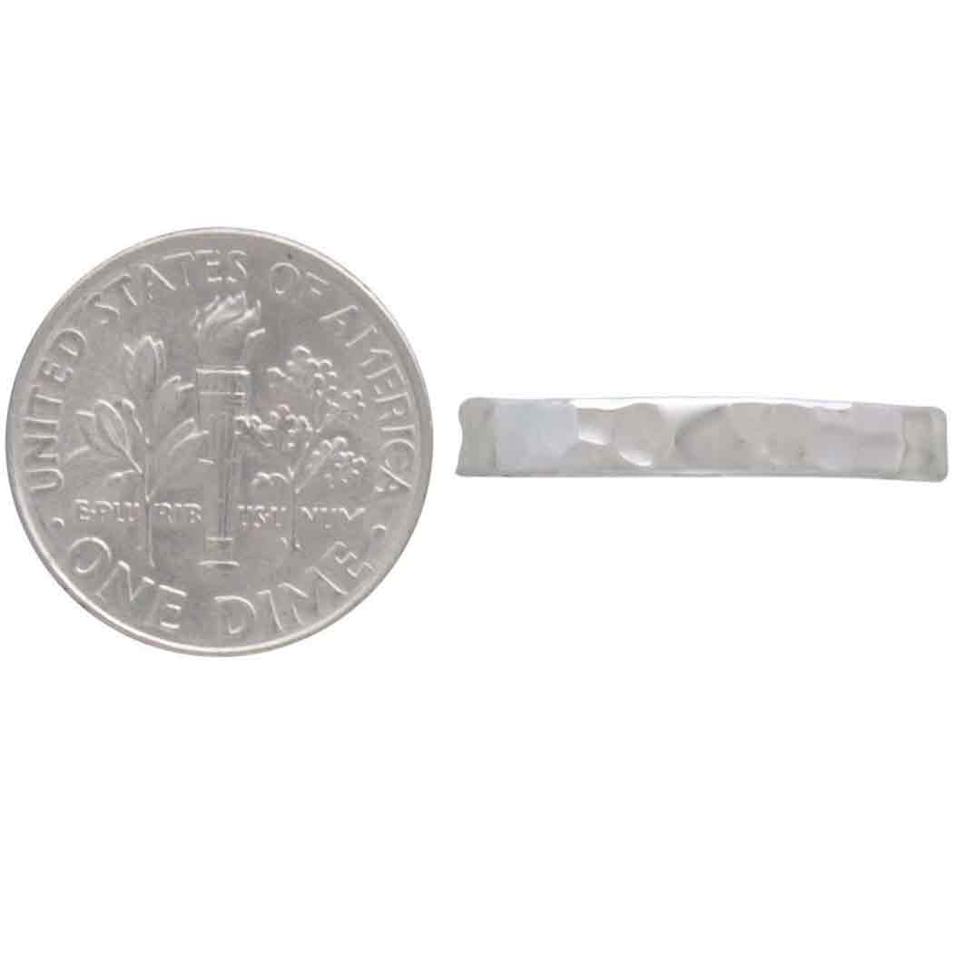 Sterling Silver 3mm Wide Hammered Ring