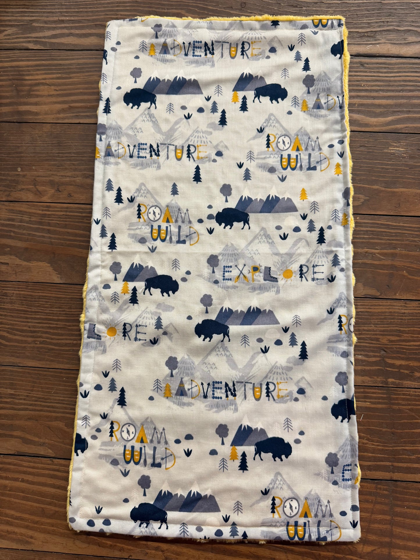 Roam wild Buffalo burp cloth