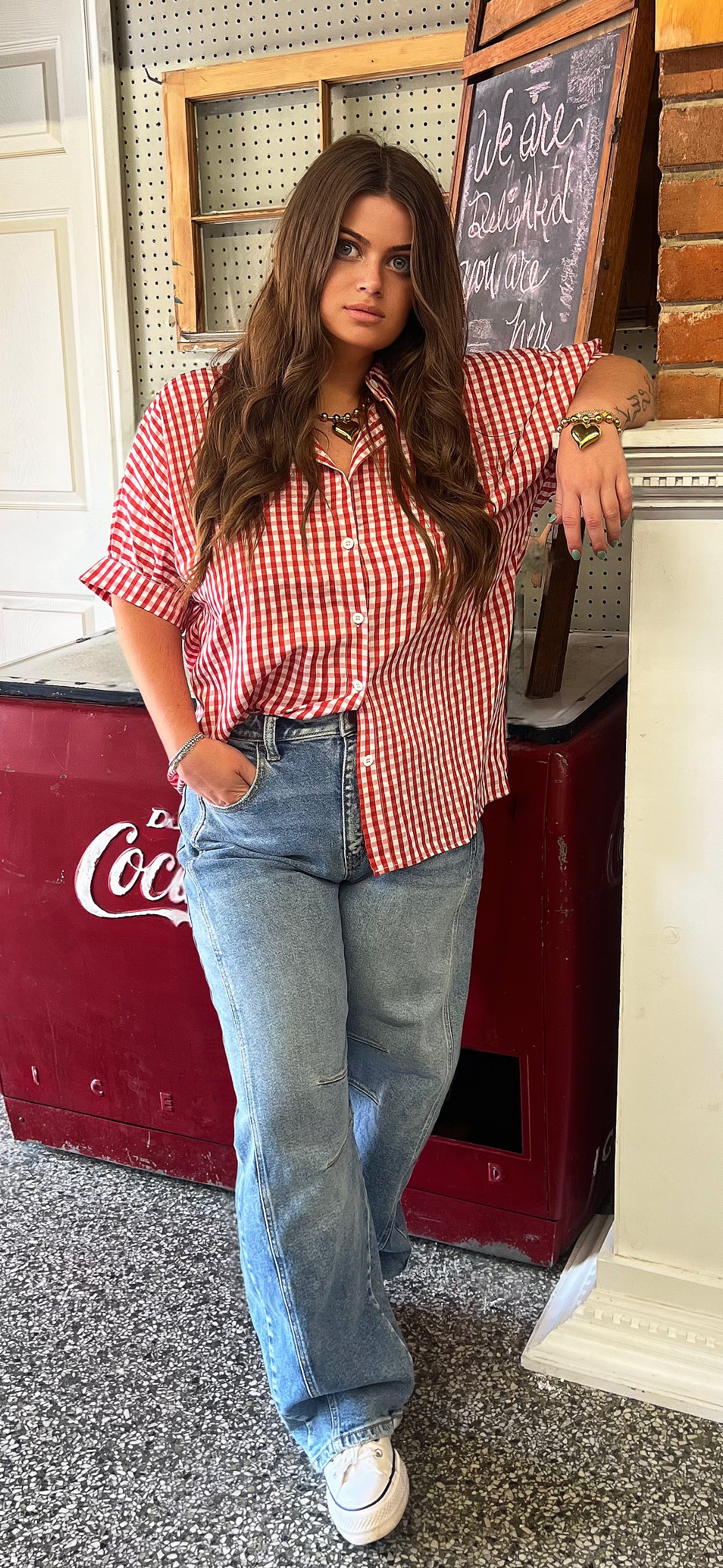 Mid Waisted Barrel Leg with Long Inseam
