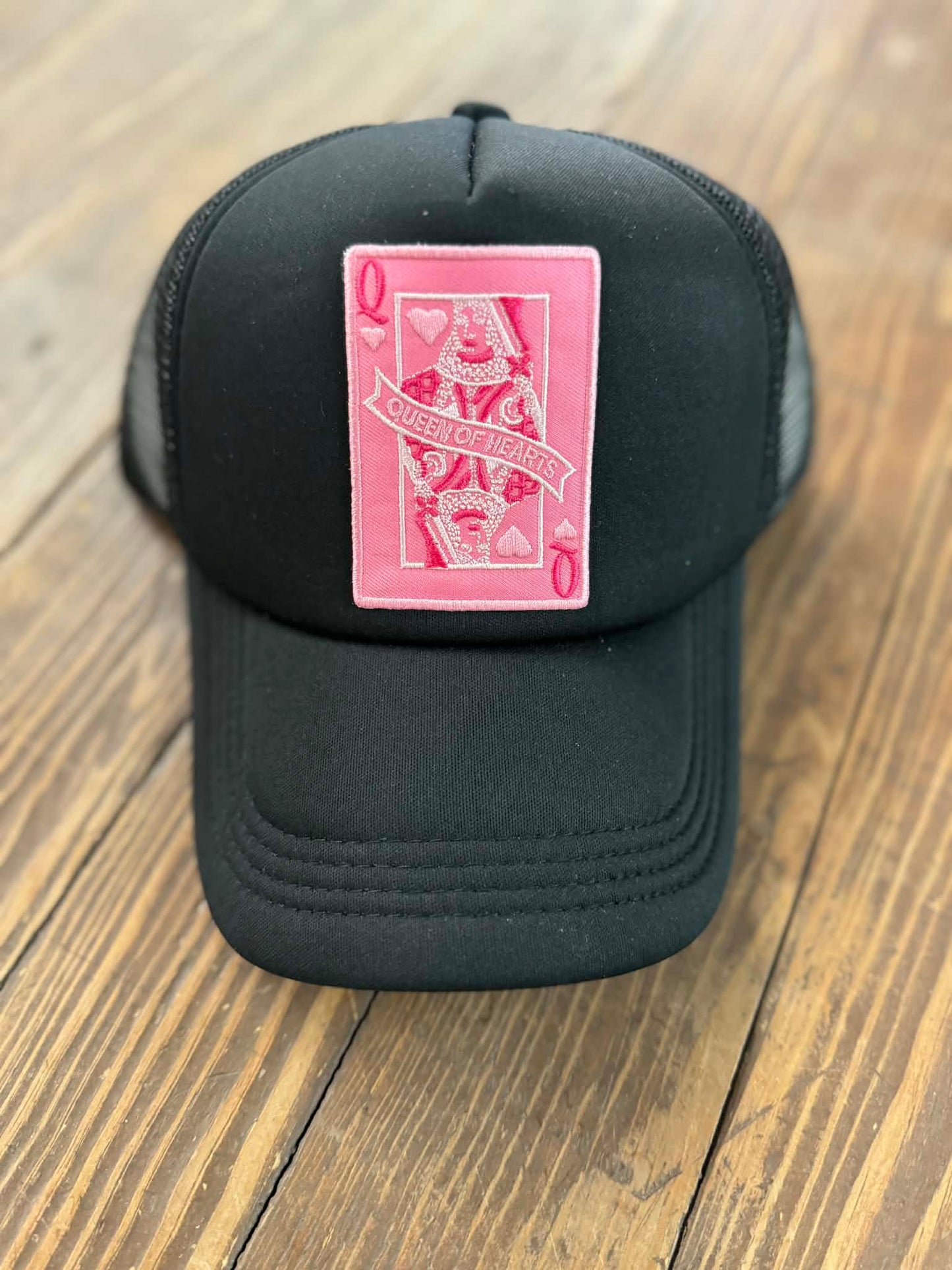 Queen of hearts trucker hat