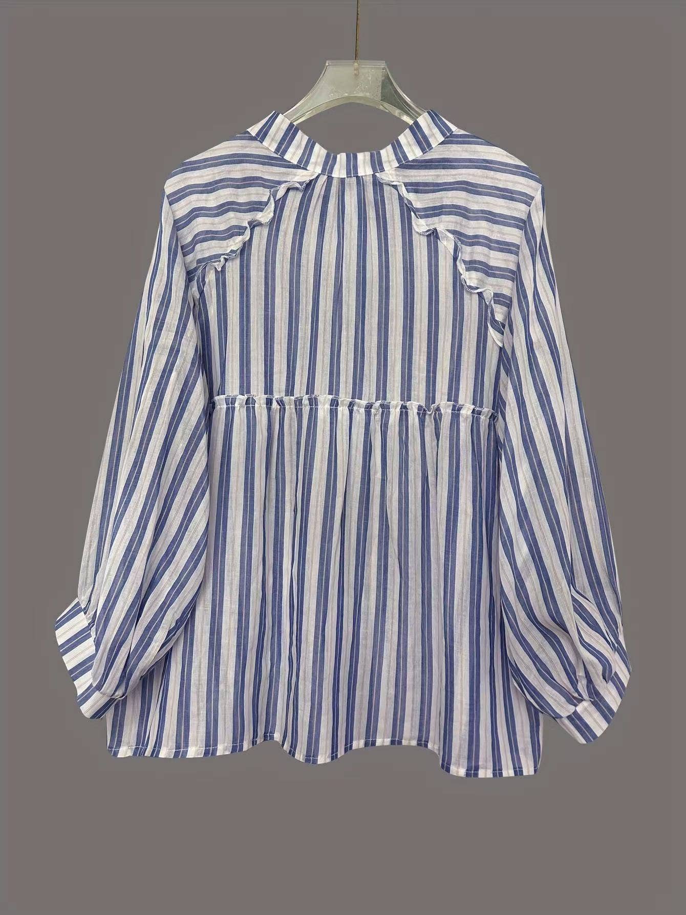 Striped Empire Waist Blouse
