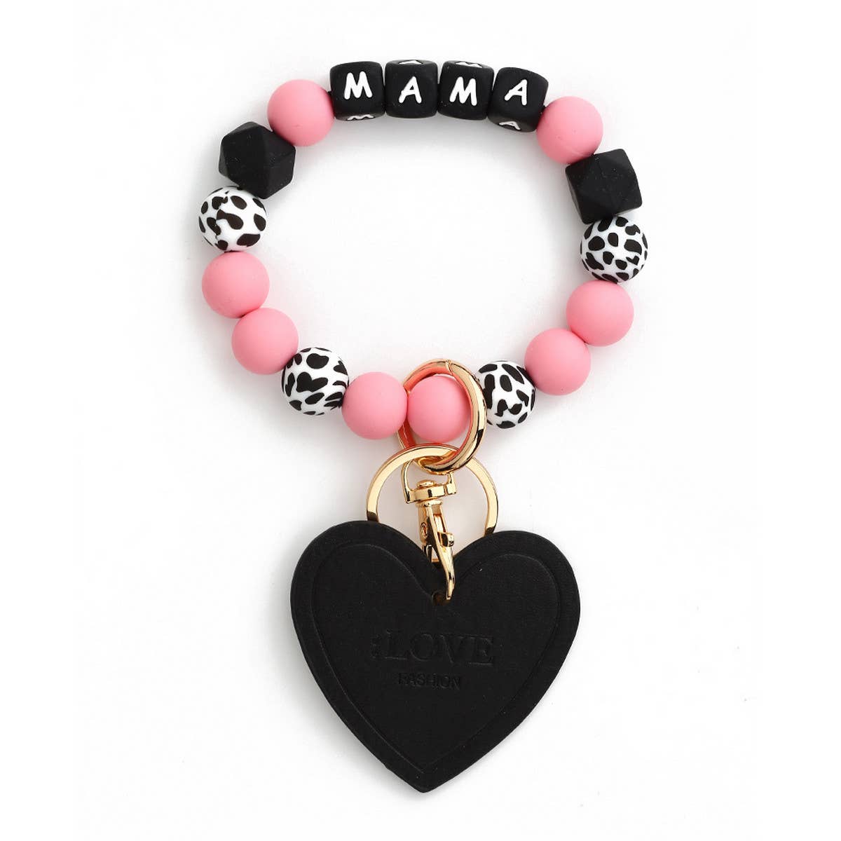 Mama BRACELET SILICONE BEAD KEYCHAIN