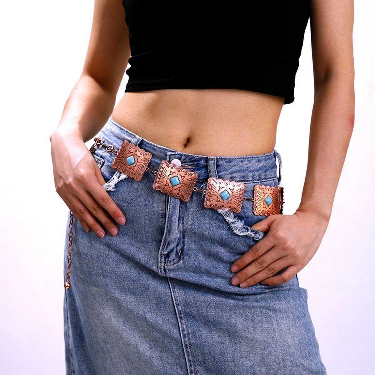 VINTAGE WOMEN'S WESTERN COWBOY WAIST CHAIN