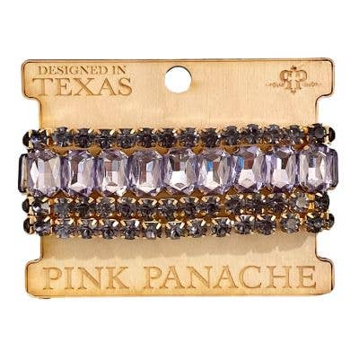 Purple rhinestone stretch bracelet 1CNC E153