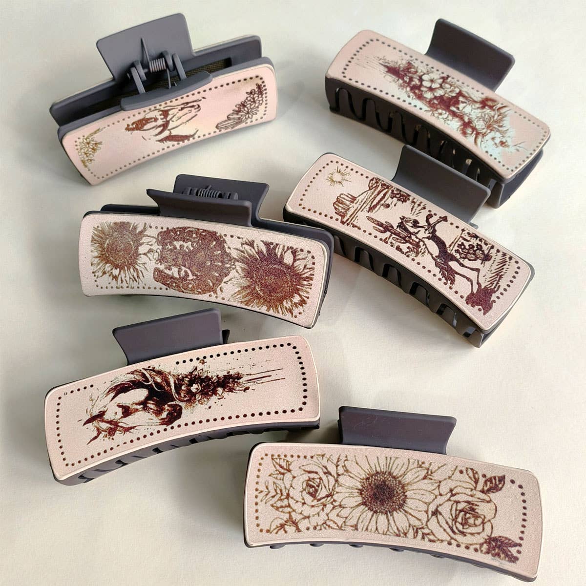WESTERN STYLE DAILY LEATHER HAIR CLAW CLIp