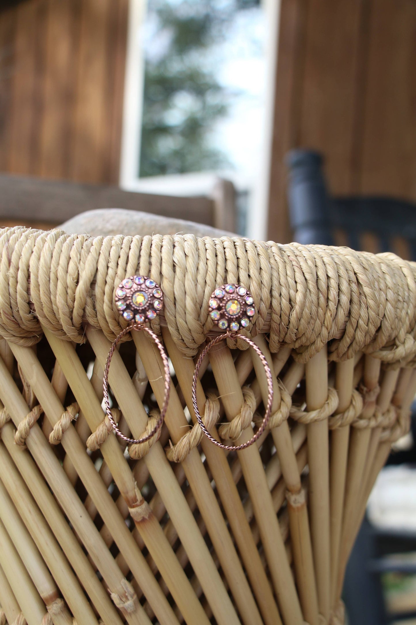 COPPER BLING ON ROPE DESIGN Earring
