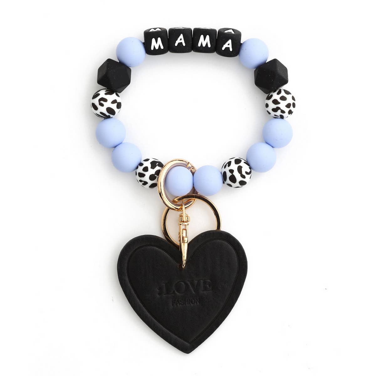 Mama BRACELET SILICONE BEAD KEYCHAIN