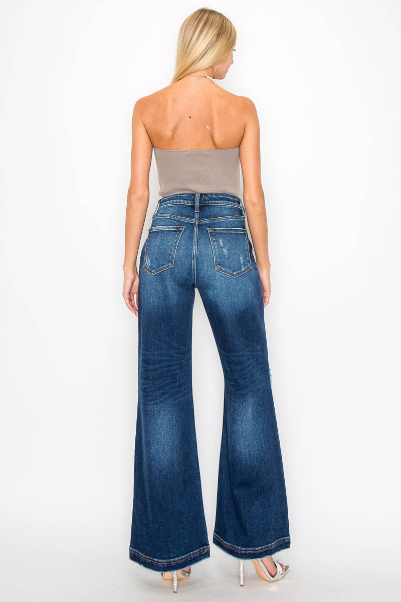 *HYBRID STYLE* ULTRA HIGH RISE RELAXED FLARE JEANS