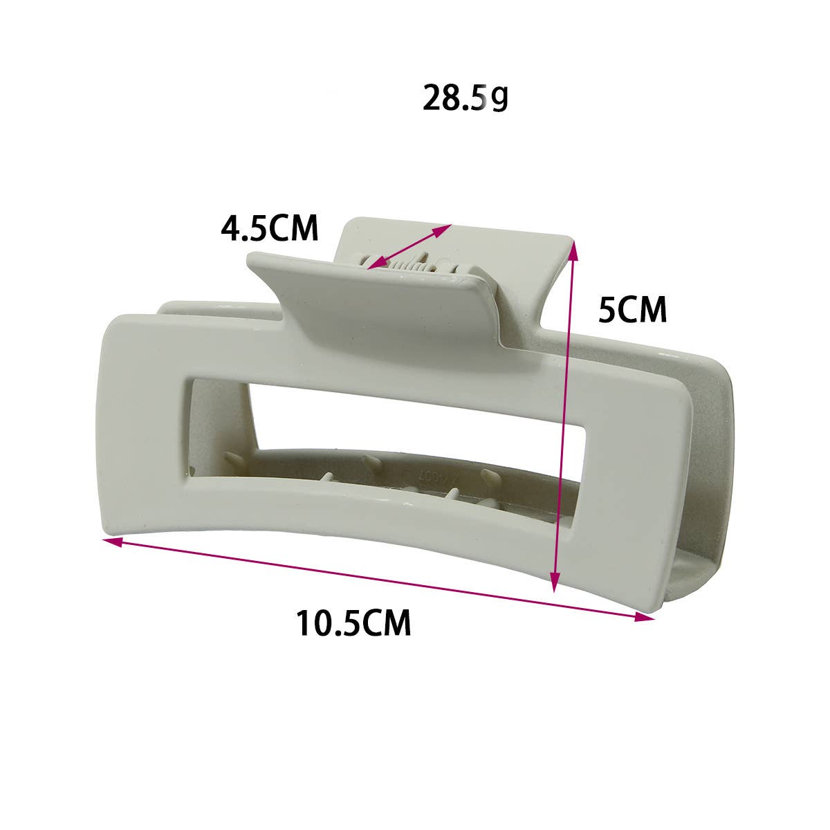 4.13IN SIMPLE RECTANGULAR LARGE HAIR CLAW CLIp