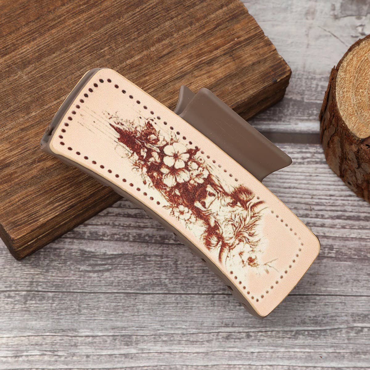 WESTERN STYLE DAILY LEATHER HAIR CLAW CLIp