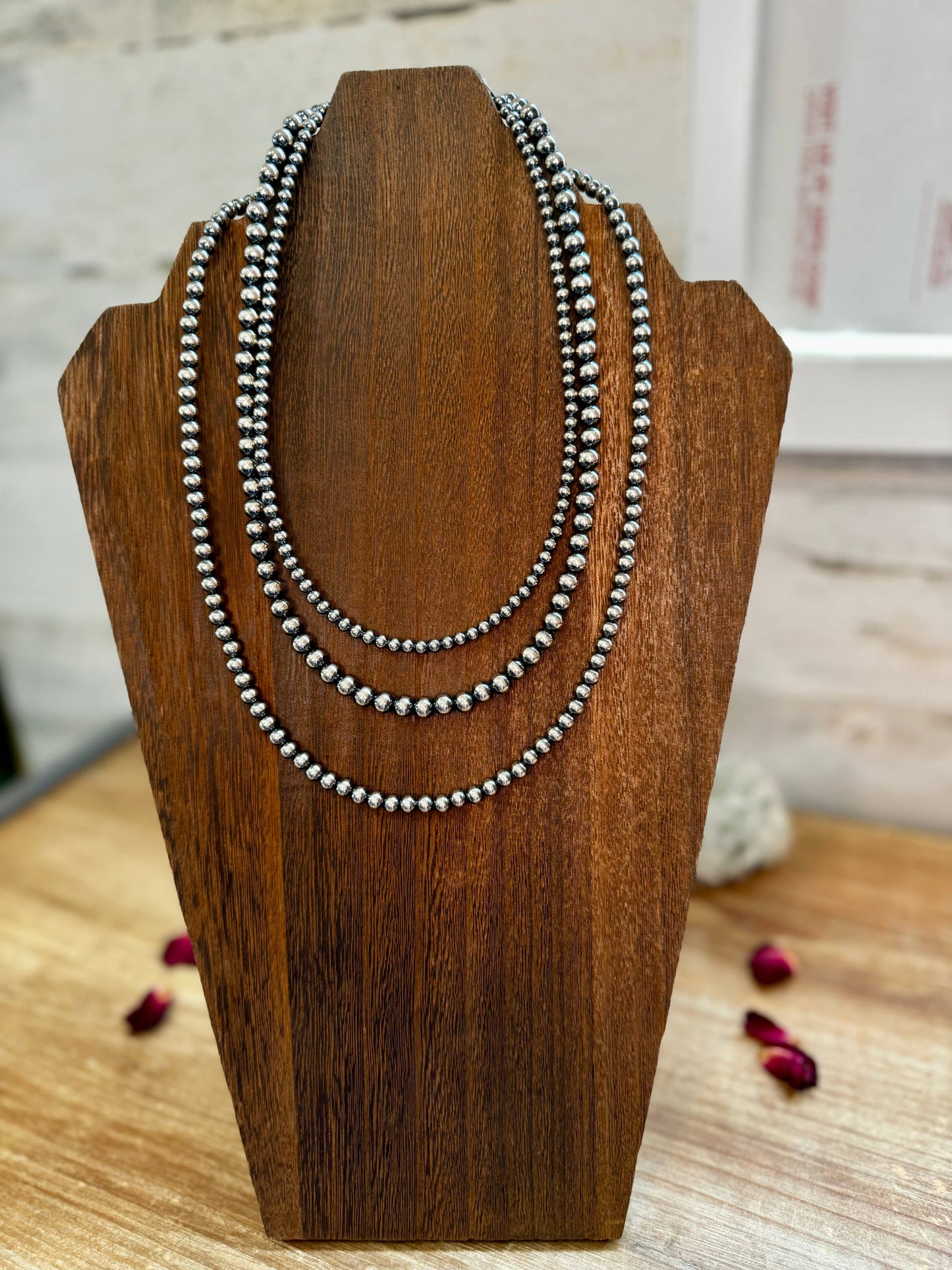 Build it Sterling Silver Pearls Necklace 4-5-6-8-10-12 mm