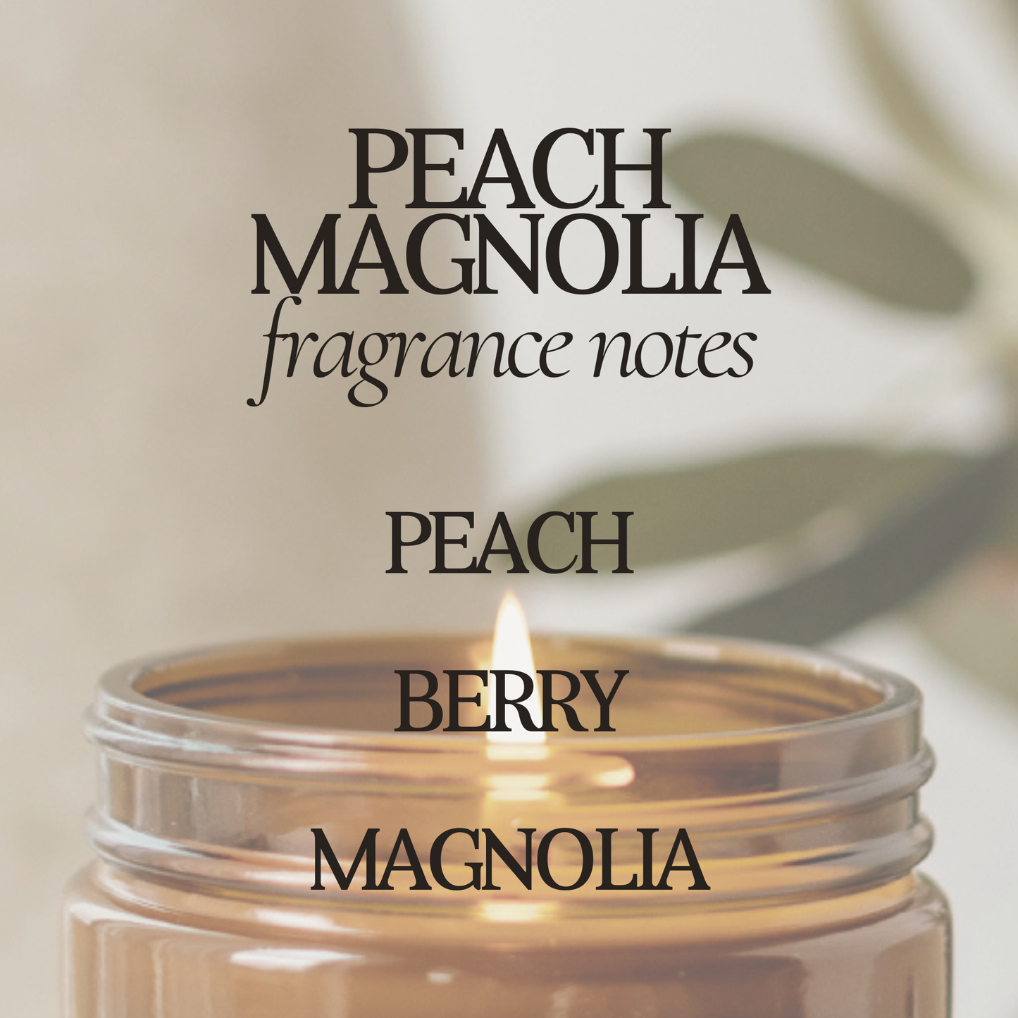Peach Magnolia 9 oz Soy Candle - Spring Home Decor & Gifts