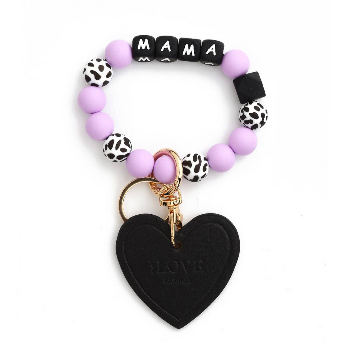 Mama BRACELET SILICONE BEAD KEYCHAIN