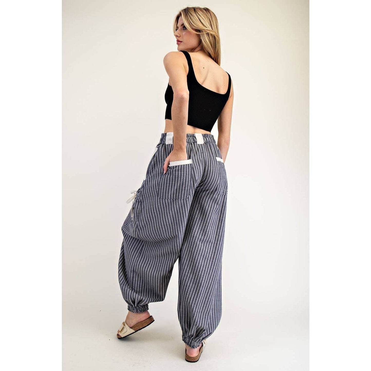 Striped jogger pants