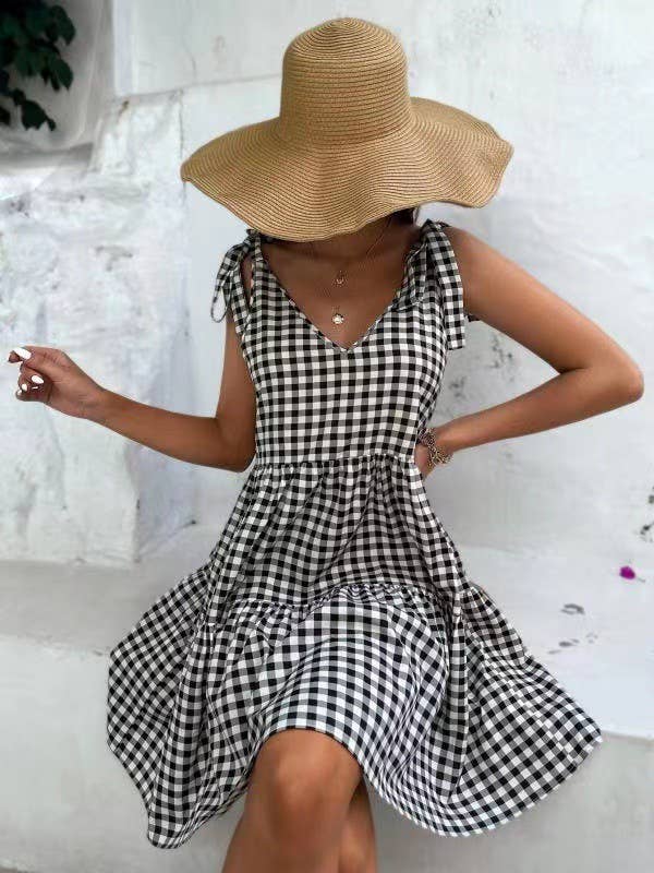 Gingham Ruffle Dress