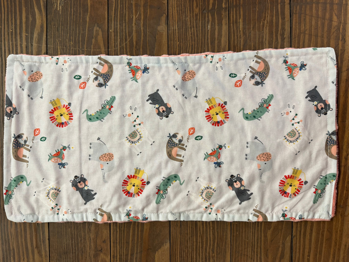 Zootastic animals burp cloth