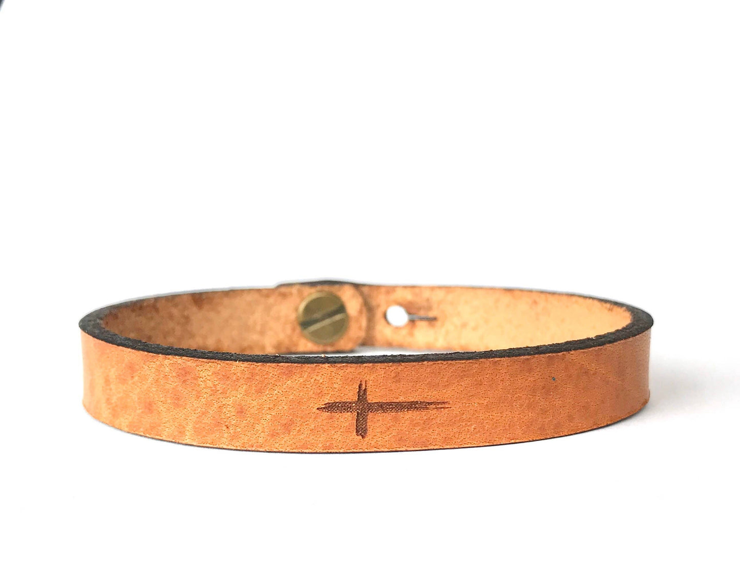 Cross Thin Leather Bracelet - Easter