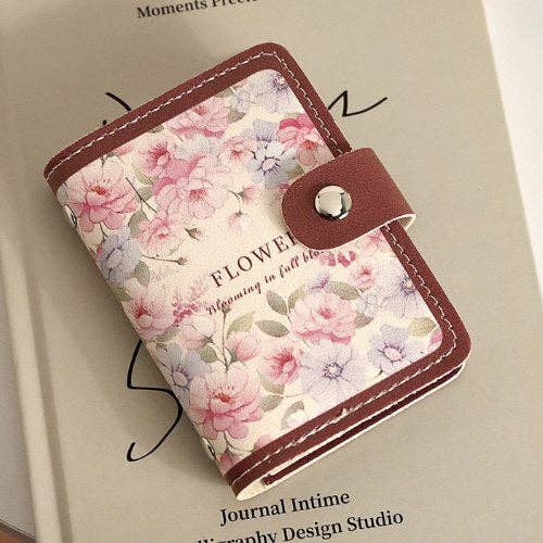 Vintage Floral Leather Card Cases DP25C653