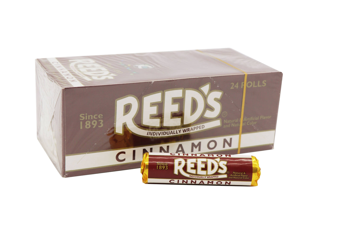 Reed's Candy Rolls Cinnamon, 24ct