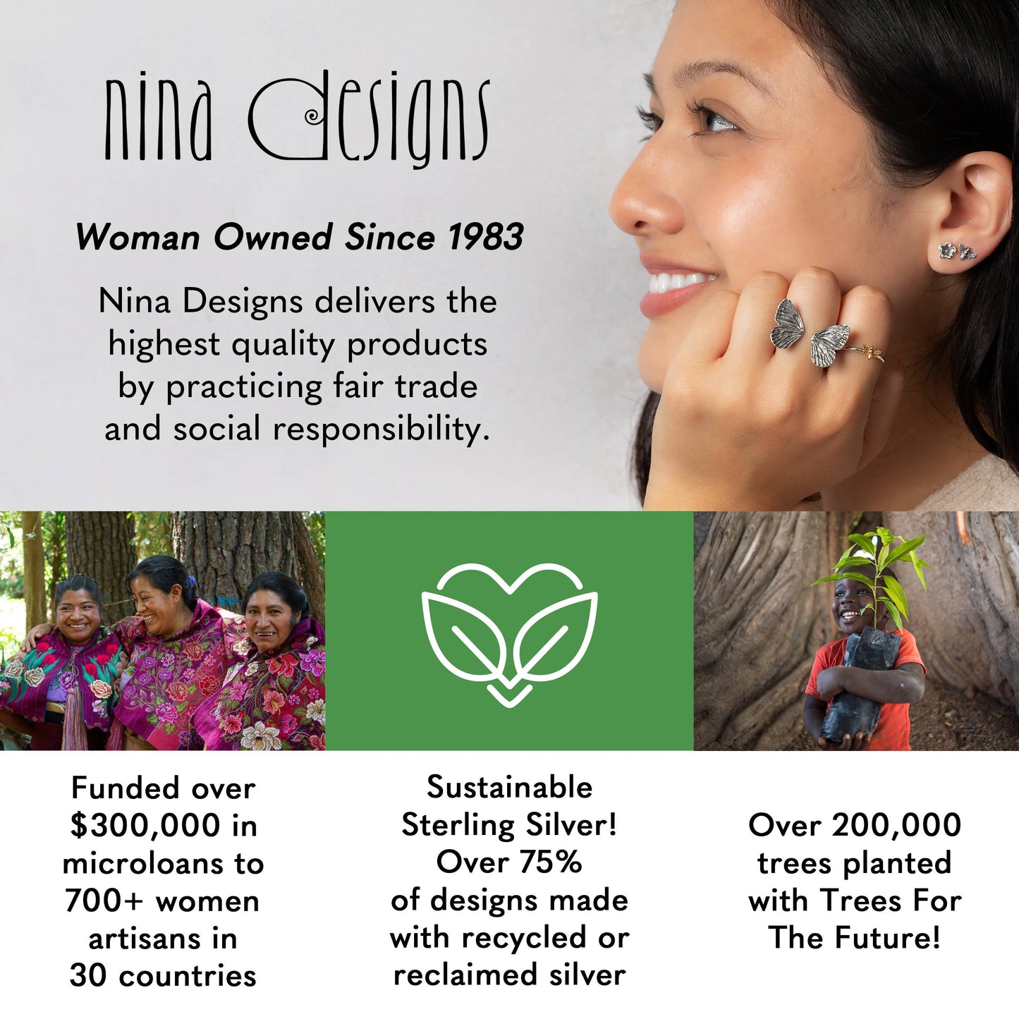 Sterling Silver Ring with Tiny Bronze Bee