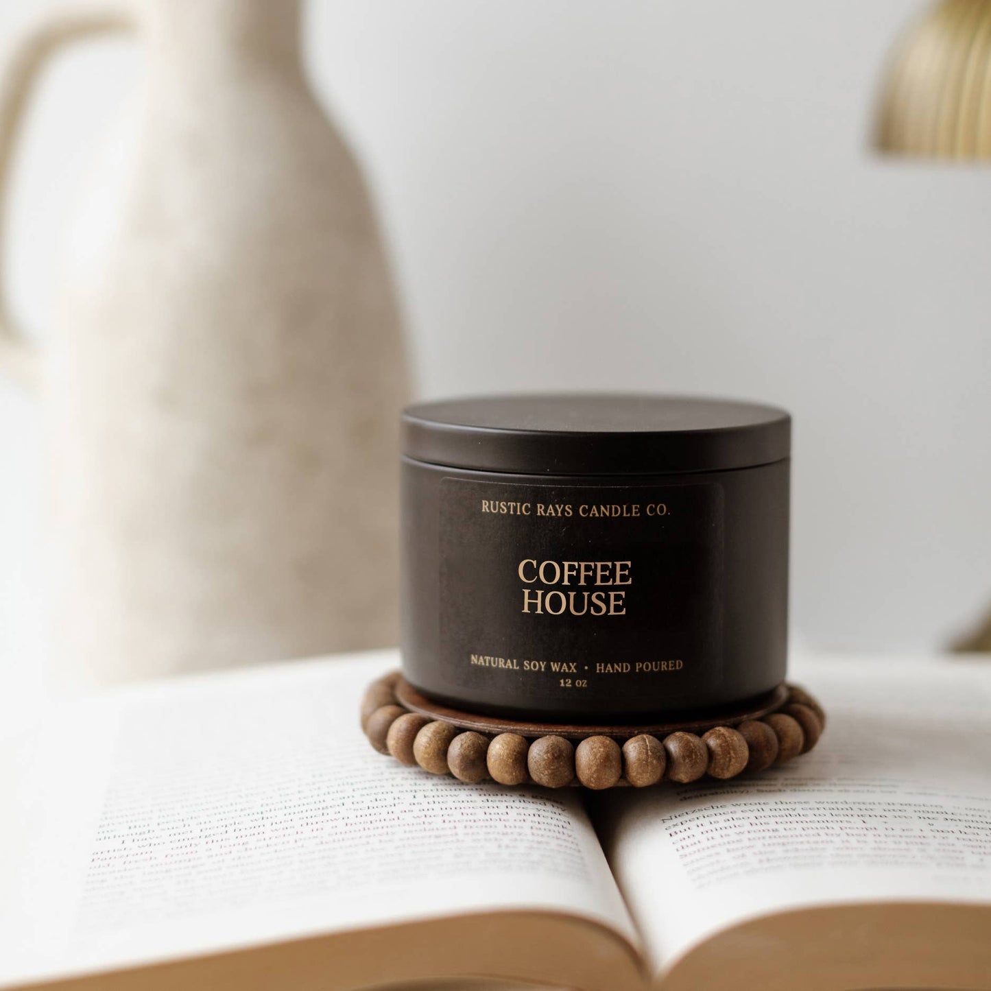 Coffee House 12 oz Soy Candle - Home Decor & Gifts