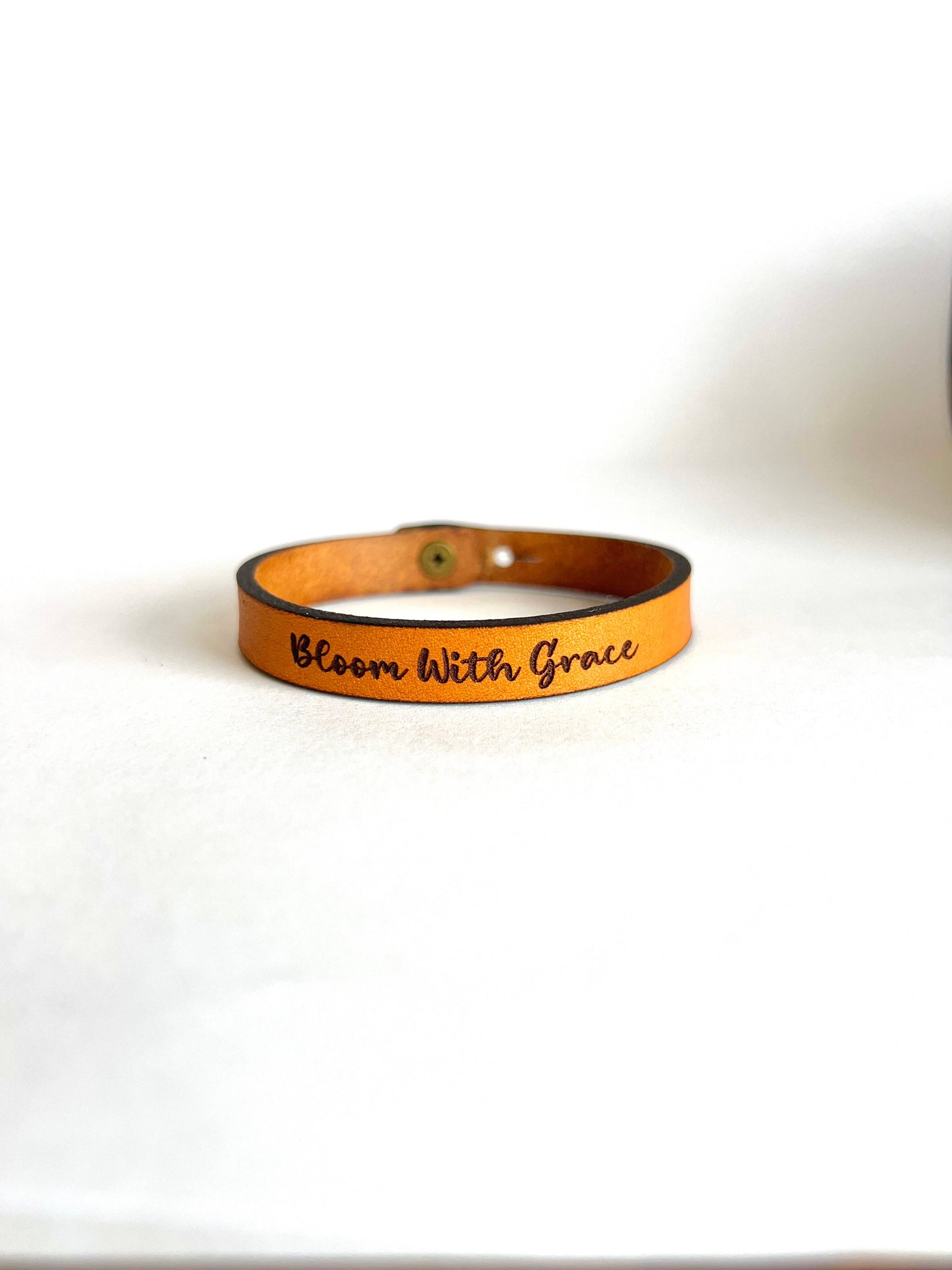 Bloom with grace Thin Leather Bracelets